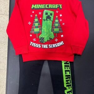 Minecraft Kids Matching Set - Red and Black